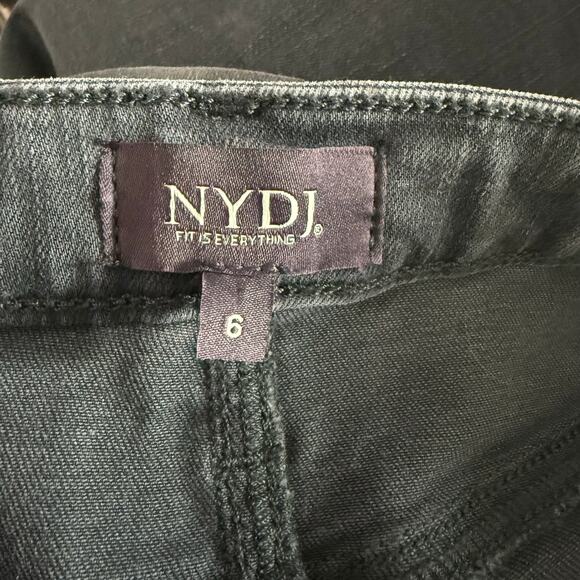 NYDJ Skirt SZ 6 Not Your Daughters Jeans Denim Button A-Line Cotton Stretch NWT - Picture 3 of 12